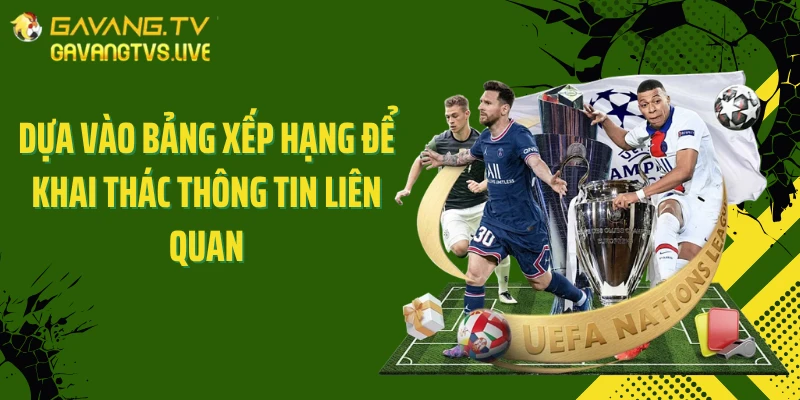 Dựa vào bảng xếp hạng để khai thác thông tin liên quan